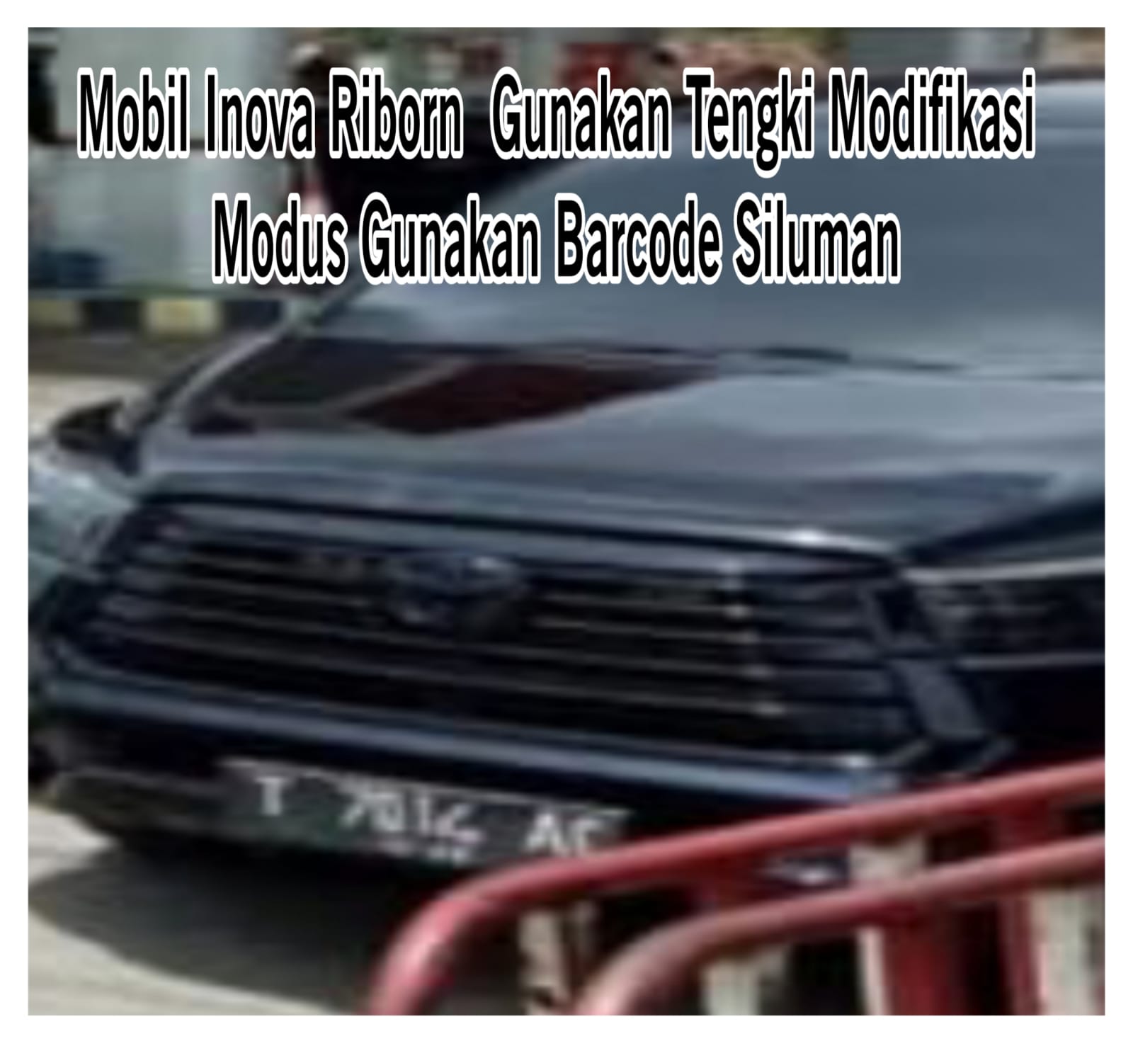 Curang ! Modifikasi mobil dengan tengki Siluman Kendaraan Inova Reborn Hitam T 7014 AC Keliling SPBU di Bandar Lampung Timbun Solar Subsidi 